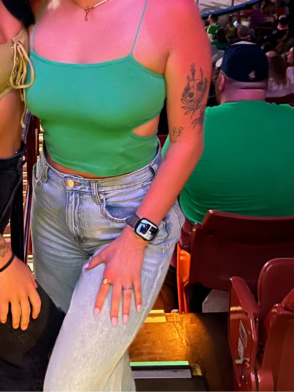 Target Green Cutout Cami Tank Top - Women